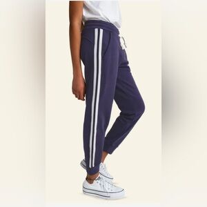 Krimson Klover Kennedy Jogger Navy Blue & White Striped Size Small